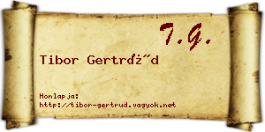 Tibor Gertrúd névjegykártya